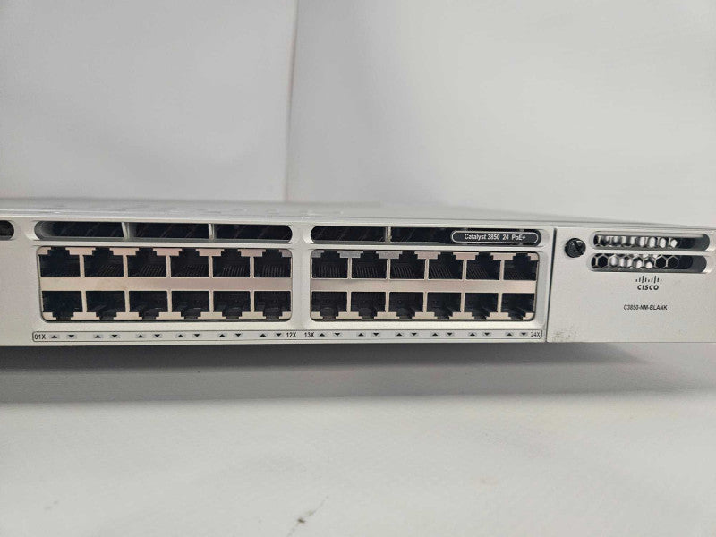 Cisco WS-C3850-24P-S 24 Port PoE Gigabit IP Base Switch )