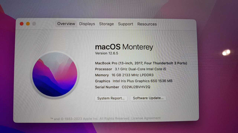 2017 Macbook Pro I5-7267U @ 3.10ghz / 16gb ram / READ #