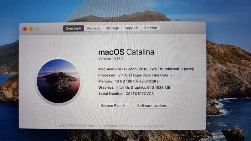 Macbook Pro 2016 I7-6600U @ 2.40ghz / 16gb ram / 13\\" / READ #