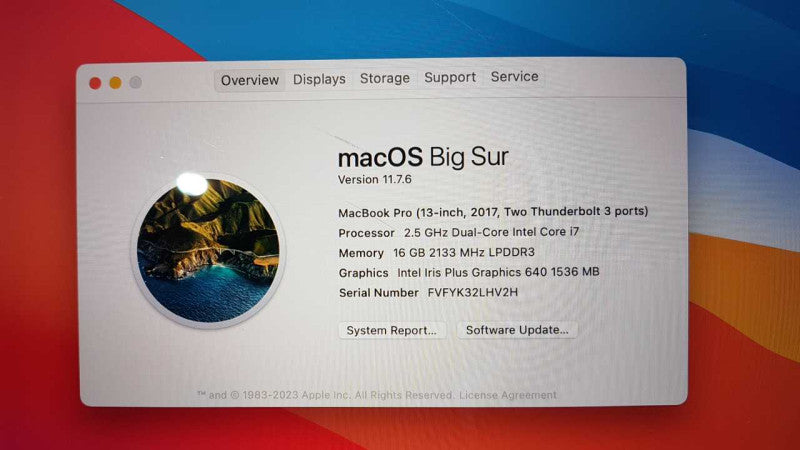 2017 Macbook Pro I7-7660U @ 2.50ghz / 16gb ram / 13\\" / READ #