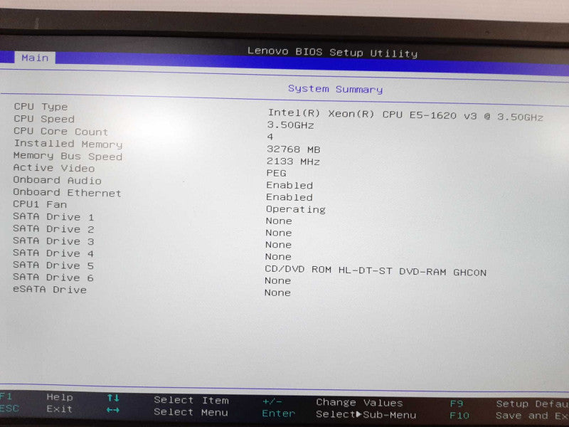 Lenovo ThinkStation P500 E5-1620 v3 32GB DDR4 K620 GPU No HDD READ Q$
