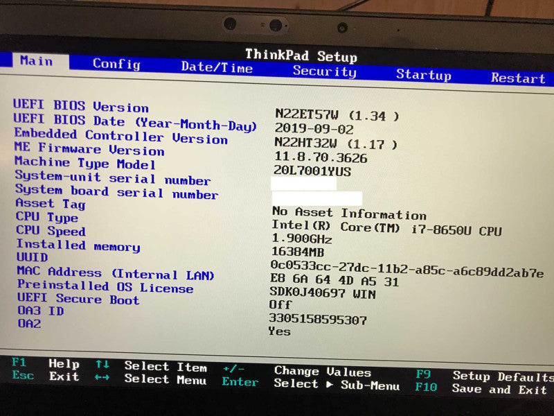 Lenovo T480S 14\\" i7-8650, 16GB DDR4, 256GB M.2 **NO AC Q