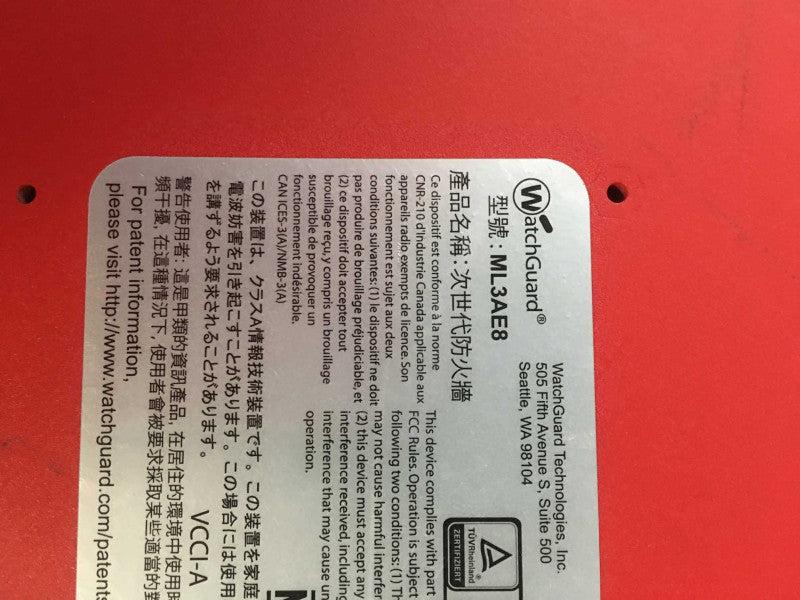WatchGuard Firebox M300 8 Port Network Security Appliance Firewall ML3AE8