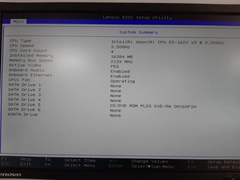 Lenovo ThinkStation P500 E5-1620 v3 32GB DDR4 K620 GPU No HDD READ $