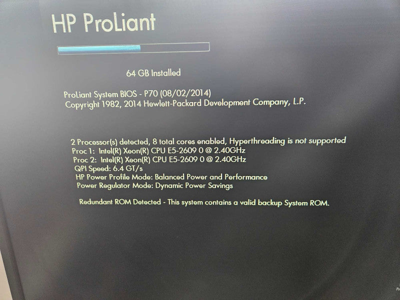 HP ProLiant DL380P Gen8 2x Xeon E5-2609 0 @ 2.40GHz 64 GB RAM P420 RAID )