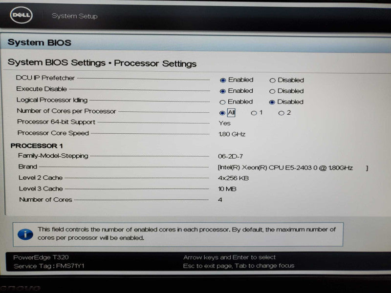 Dell PowerEdge T320 Xeon E5-2403 @ 1.8GHz 24GB DDR3 850GB HDD H710 Raid (