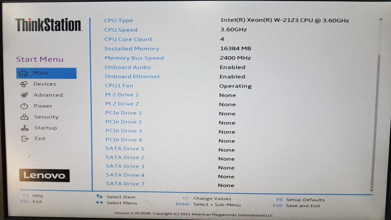 Lenovo Thinkstation Xeon W-2123 @ 3.60ghz / 16gb ram / Quadro P1000 #