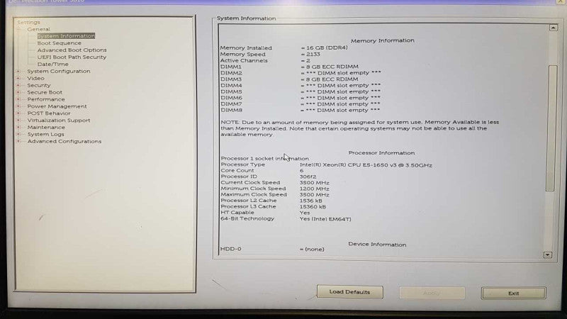 Dell Precision T5810 Xeon E5-1650 V3 @ 3.50ghz /16 gb ram / READ #