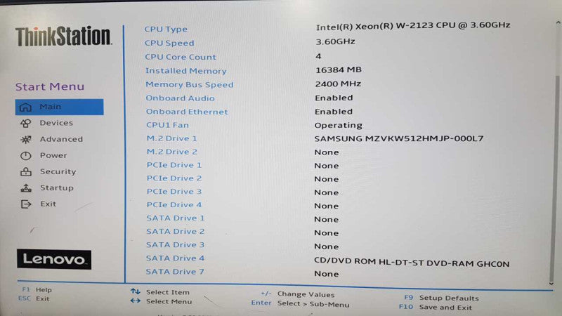 Lenovo Thinkcenter P520C Xeon W-2123 @ 3.60ghz / 16gb ram / Quadro P2000 GPU #