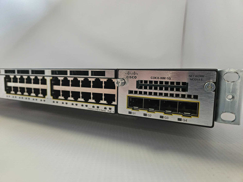 WS-C3750X-24P-S V06 Cisco Catalyst 3750X PoE+ 24 Port Gigabit Ethernet Switch )