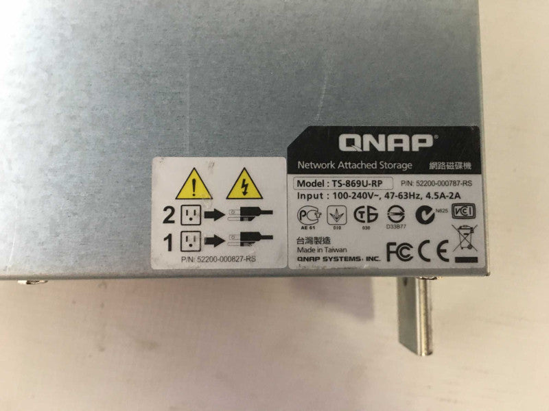 QNAP TS-869U-RP, No HDD, No Bays, No PSU, 2GB DDR3