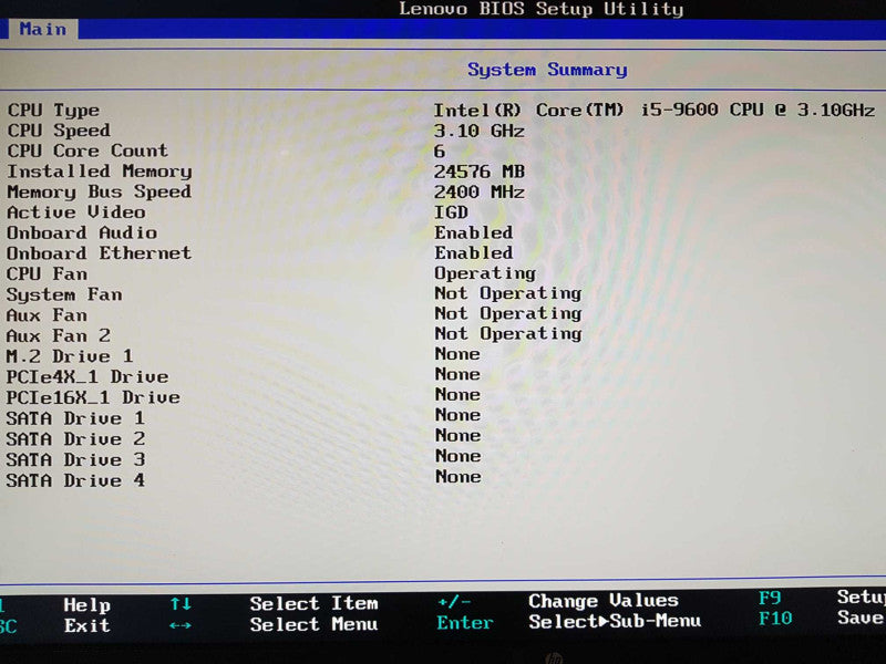 Lenovo ThinkStation P330 i5-9600 @ 3.10 GHZ 24GB DDR4  Q
