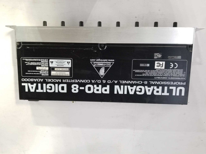 BEHRINGER ADA8000 Ultragain Pro-8 Digital 8 Channel Mic Pre A/D D/A Converter _