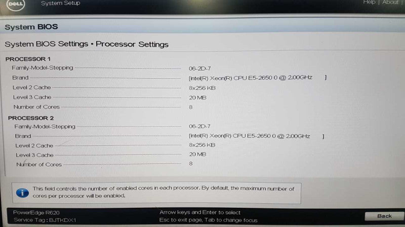 Dell Poweredge R620 2x Xeon E5-2650 @ 2.00ghz / 16gb ram / H710p Mini raid #