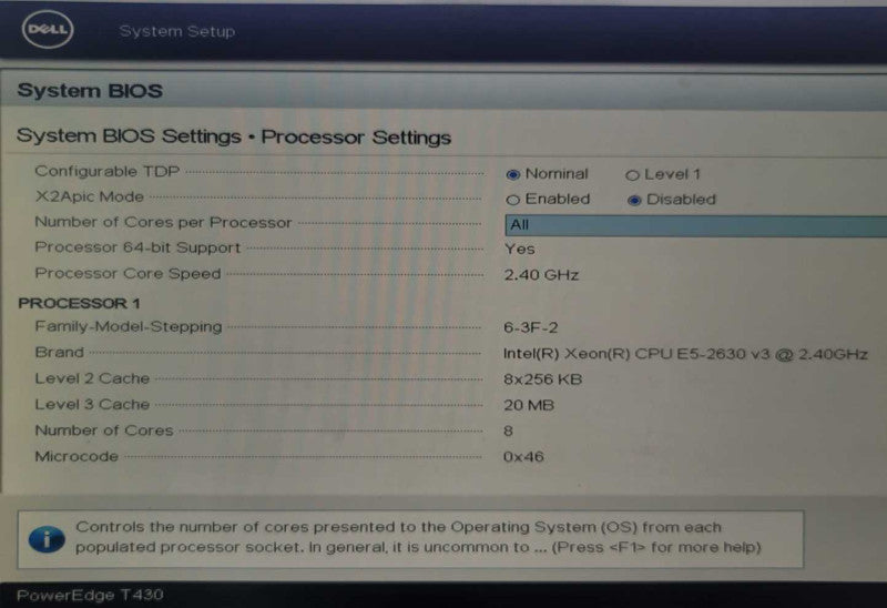 Dell PowerEdge T430 XEON E5-2630 v3 2.40GHZ 32GB RAM PERC H330 + H730P 2x PSU =