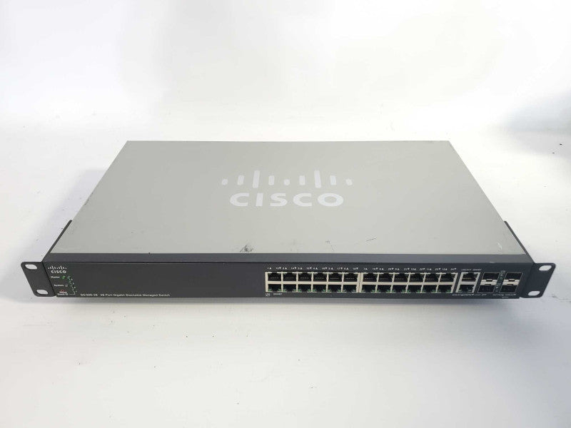 Cisco SG500-28-K9 28 Port Gigabit Stackable Managed Switch Q(