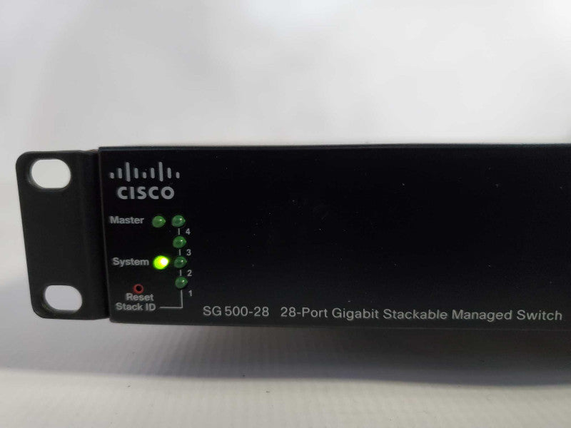 Cisco SG500-28-K9 28 Port Gigabit Stackable Managed Switch Q(