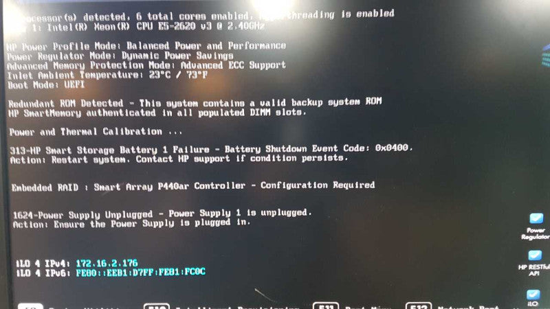 HP proliant DL360 Gen9 xeon E5-2620 V3 @ 2.40ghz / 16gb ram / P440ar raid #