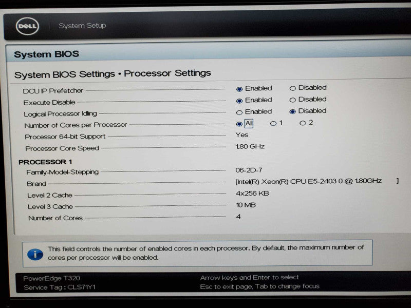 Dell PowerEdge T320 Xeon E5-2403 @ 1.8GHz 24GB DDR3 16x 2.5\\" No HDD H710 (
