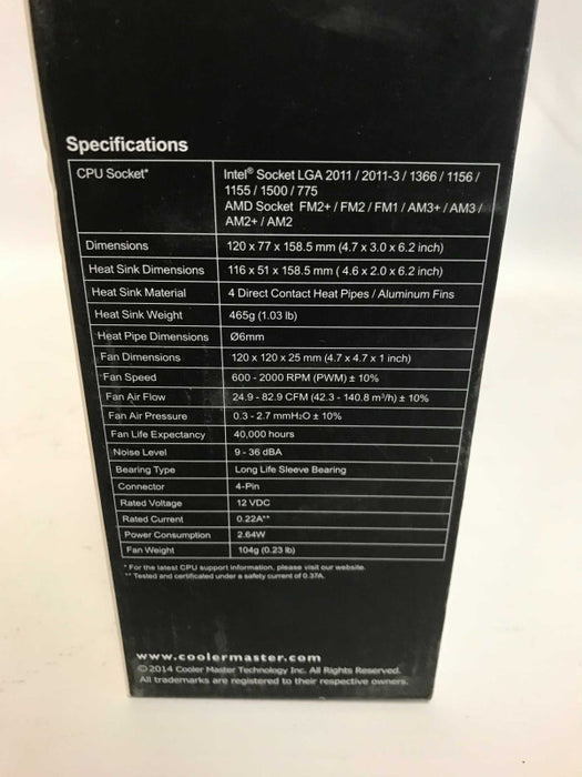 Brandnew Cooler Master Hyper 212 Evo CPU heatsink