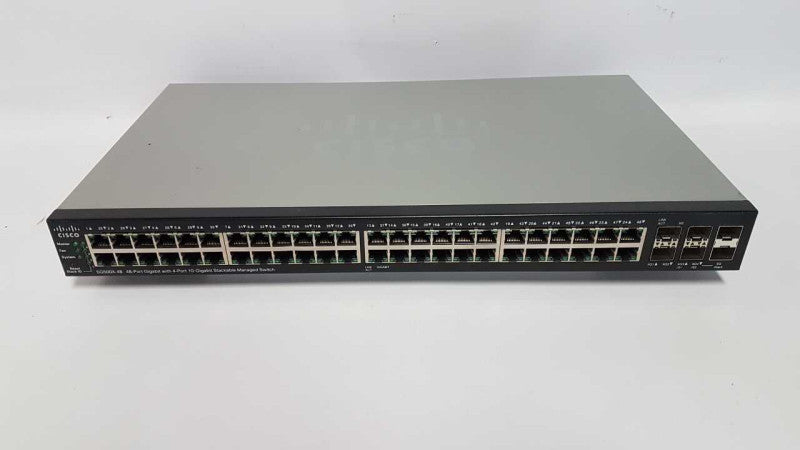 Cisco SG500X-48 48x port gigabit / 4x 10GbE managed Switch fact reset no ears #