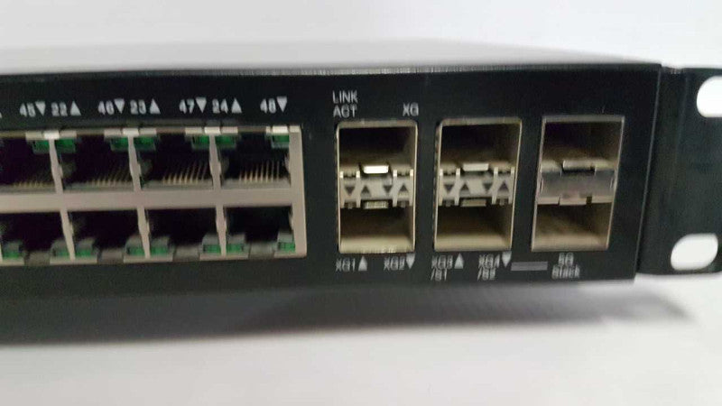 Cisco SG500X-48 48x port gigabit / 4x 10GbE managed Switch fact reset w/ ears #