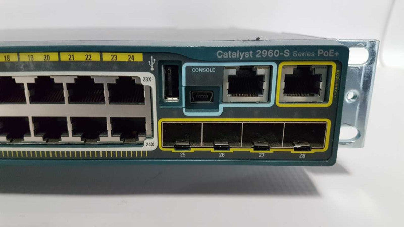 Cisco Catalyst 2960-S Series PoE+ Gigabit network switch 24x ports Fact Rest #