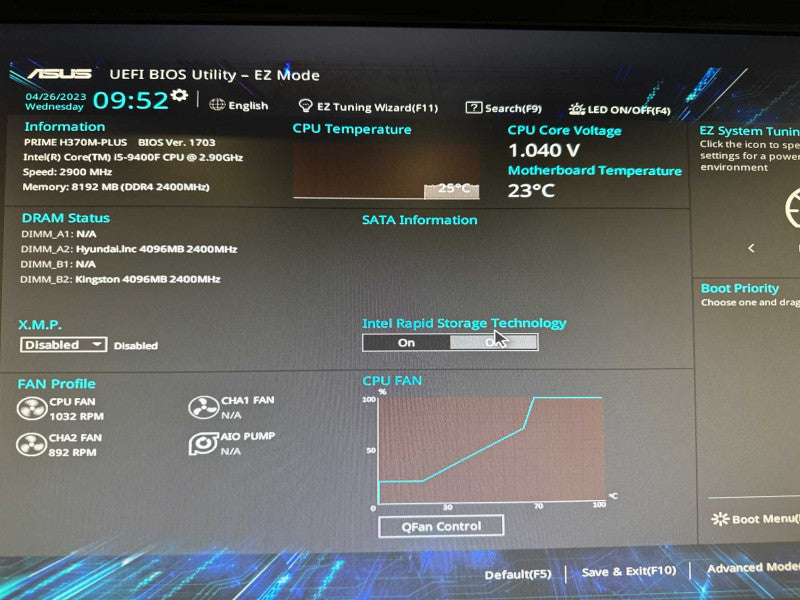 Custom PC ASUS PRIME H370M-PLUS Intel i5-9400F 8GB DDR4 2400MHz