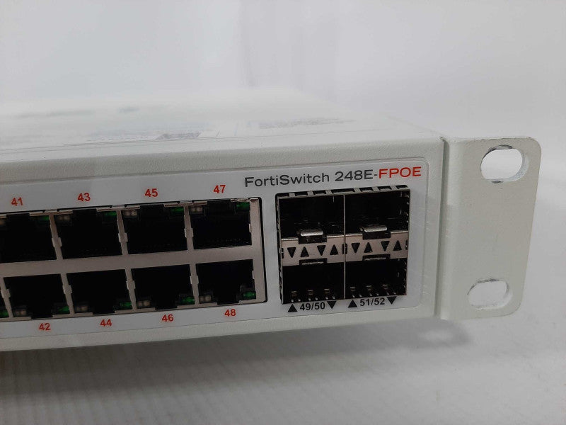 Fortinet FortiSwitch FS-248E-FPOE 48-Port Full POE Switch, Read _