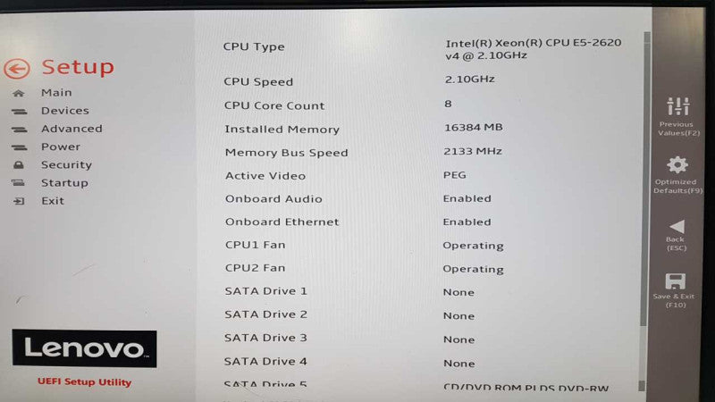 Lenovo Thinkstation P710 2x Xeon E5-2620 V4 @ 2.10ghz / 16gb ram Quadro K620 #