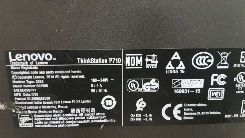 Lenovo Thinkstation P710 2x Xeon E5-2620 V4 @ 2.10ghz / 16gb ram Quadro K620 #