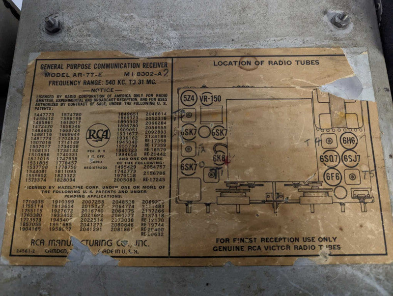 Vintage AR-77 AR-77-E Communication Receiver