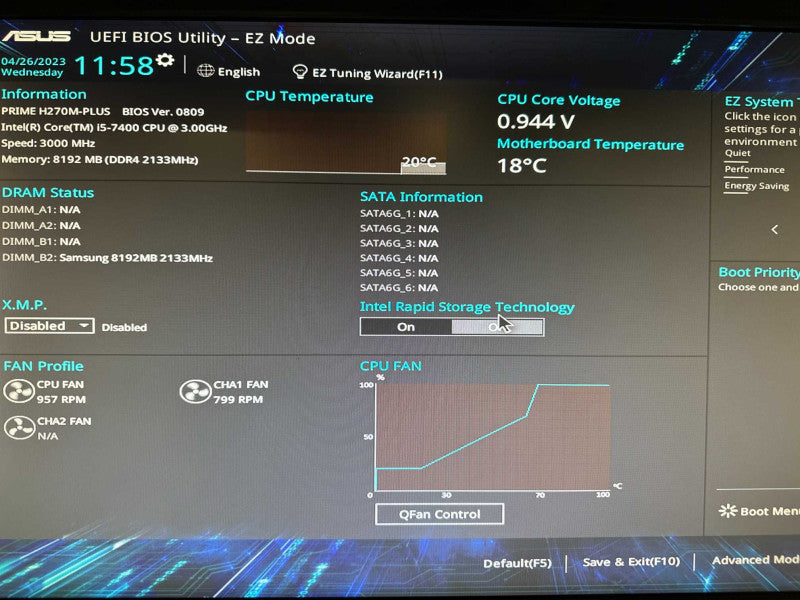 Custom PC Intel i5-7400 @ 3.00GHz (8GB RAM DDR4 2133MHz) 550W PSU