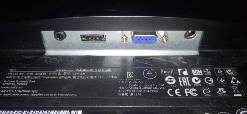 Dell 24\\" 2440Lb 1080p LCD Monitor HDMI, VGA Power Adapter Included @