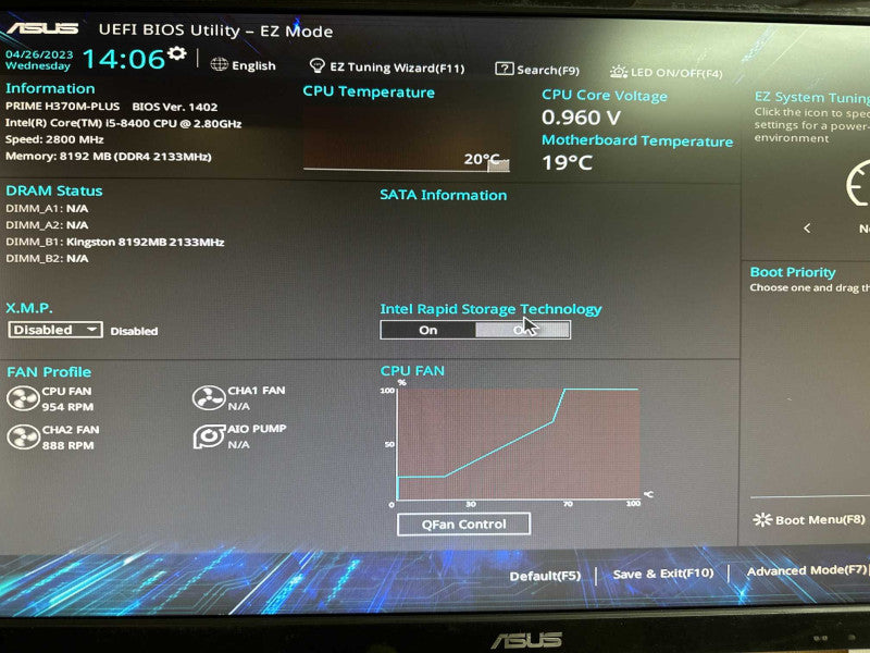 Custom PC ASUS PRIME H370M-PLUS Intel i5-8500 @ 2.80GHz (8GB DDR4 2133MHz)