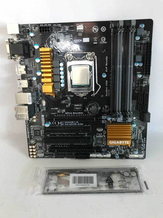 GIGABYTE GA-H97M-D3H LGA1150 H3 DDR3 MICRO ATX Motherboard, with Core i5-4690