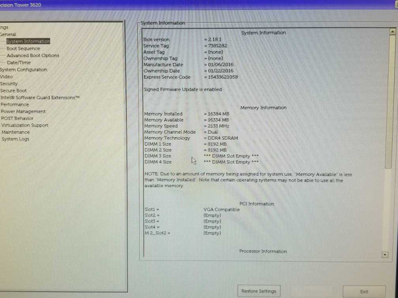Products Dell Precision T3620 Xeon E3-1270 V5 3.60GHz, 16GB DDR4, AMD firePro #