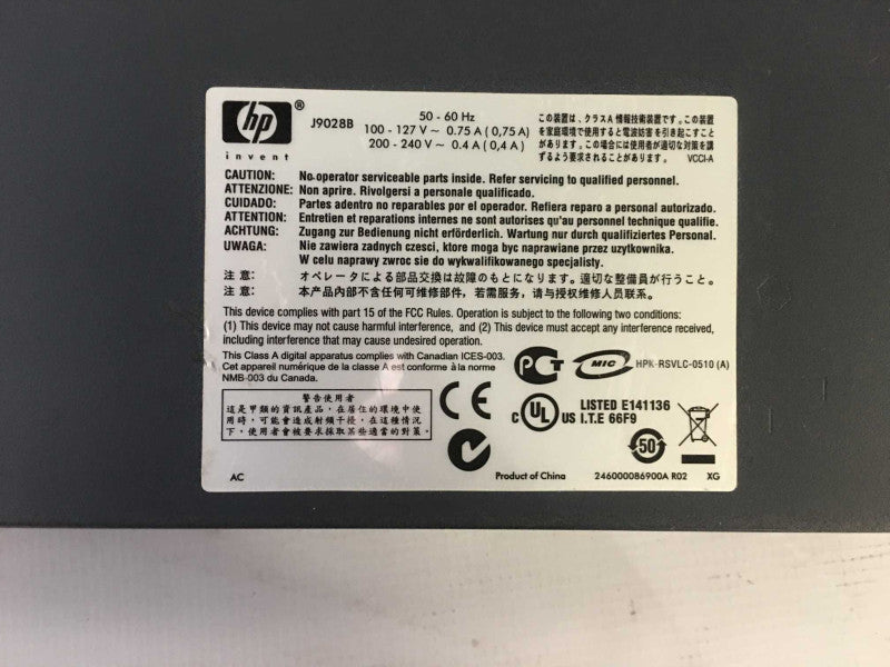 HP ProCurve 1800-24G (24-Port Gigabit Switch)