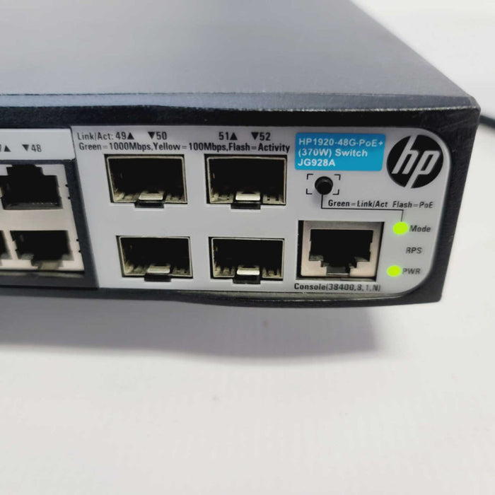 HP JG928A 1920-48G-PoE+ (370W) Switch HP 1920 48G PoE+ (370W) =