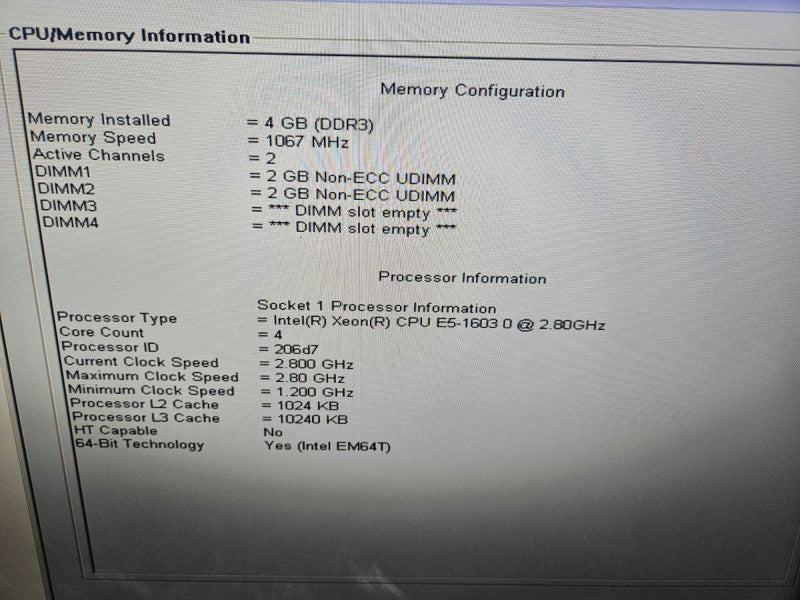 Dell Precision T3600 Xeon E5-1603 0 @ 2.80GHz 4GB RAM H310 PERC V7900 GPU )