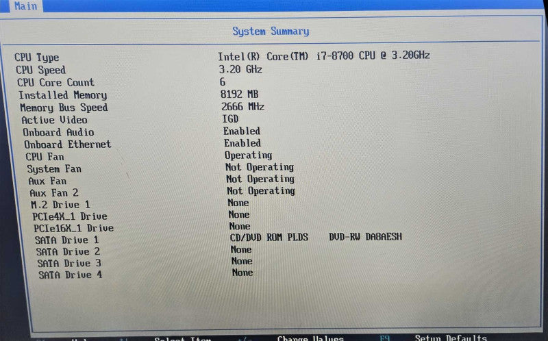 Lenovo ThinkCentre M920S SFF i7-8700 @ 3.20GHz 8GB RAM  )
