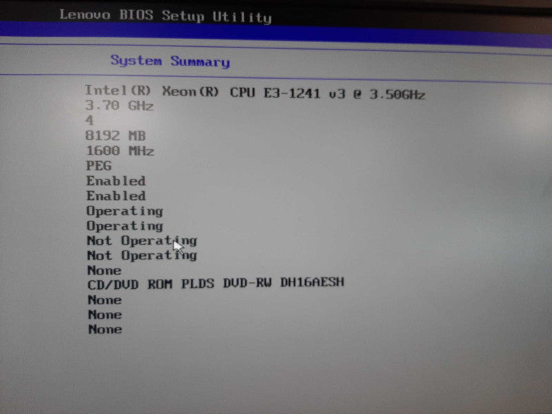 Lenovo Thinkstation P300 E3-1241 v3 @ 3.50ghz 8GB DDR3 Qaudro K600 No HDD $