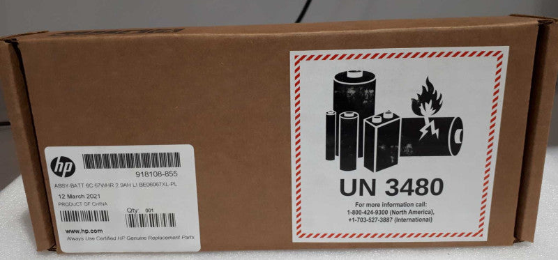 HP Battery 6C 67Whr 2.9Ah Li-Ion-  MPN 918108-855  Q&