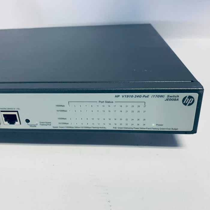 HP ProCurve V1910-24G-PoE 170w Switch JE008A =