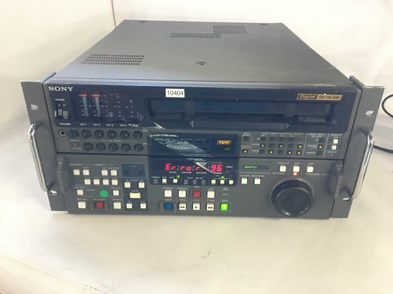 Sony DVW-500 Digital Video Cassette Recorder, Error