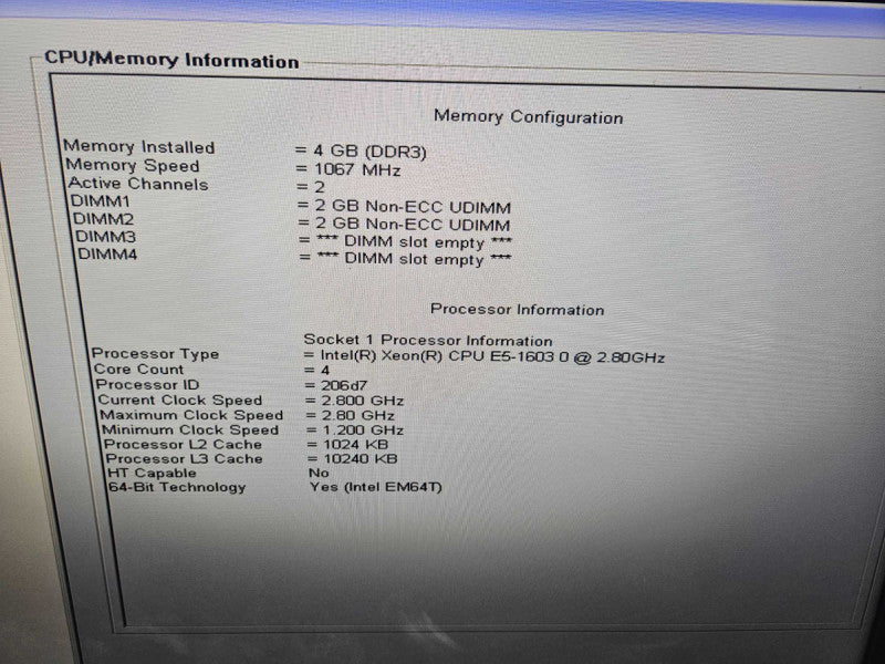 Dell Precision T3600 Xeon E5-1603 0 @ 2.80GHz 4GB RAM H310 Perc V7900 GPU )