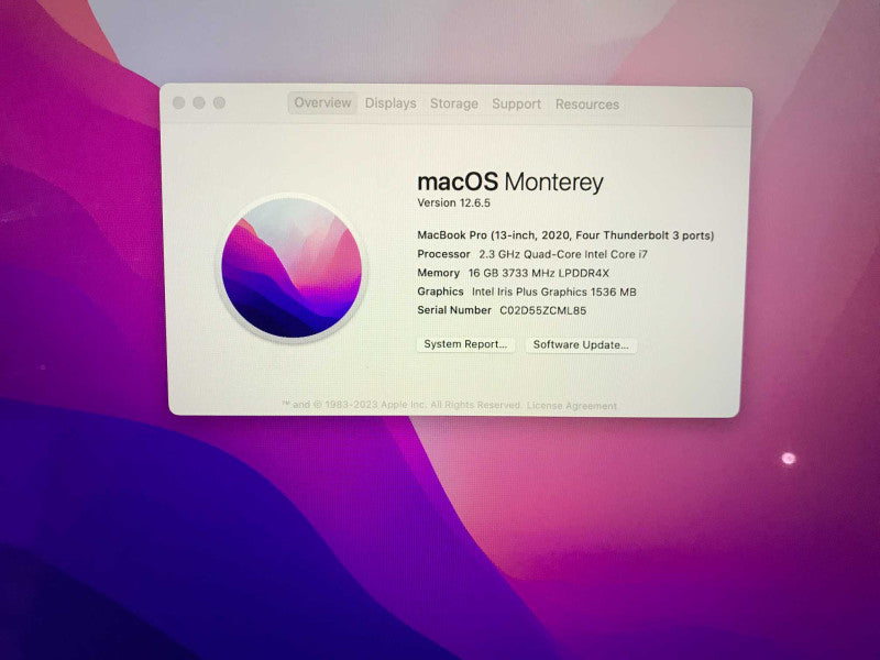 MacBook Pro 2020 (A2251) 13\\", i7-1068NG7, 16GB DDR4, 500GB SSD