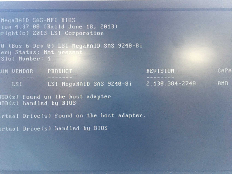 Lenovo Thinkserver RD640 Xeon E5-2609 V2 @ 2.50ghz 28gb ram 9240-8i Raid 1xPS