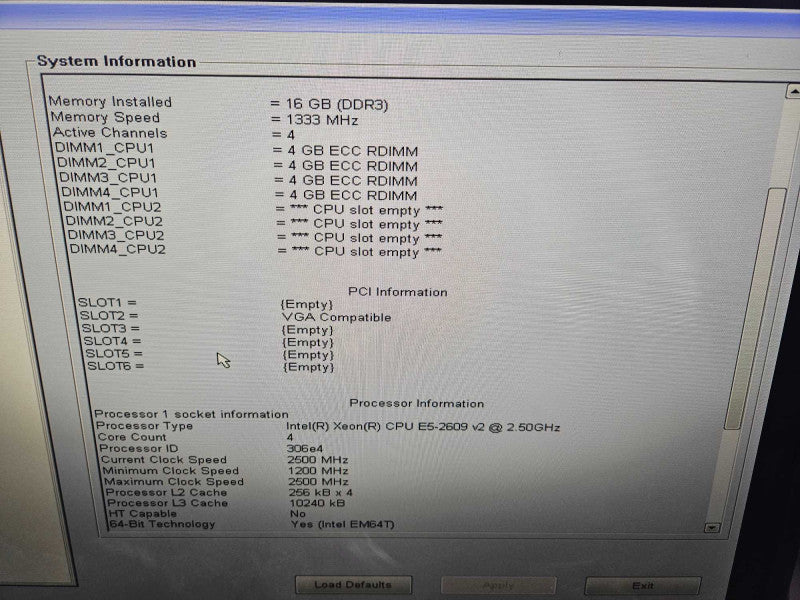 Dell Precision T5610 1x Xeon E5-2609 v2 @ 2.50GHz 16GB RAM No GPU )