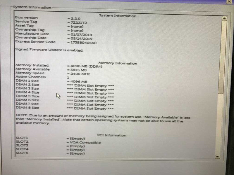 Dell Precision Tower T5820 Xen W-2123 @ 3.6 GHz, 4GB DDR4, 1TB HDD, GPU NV310 #